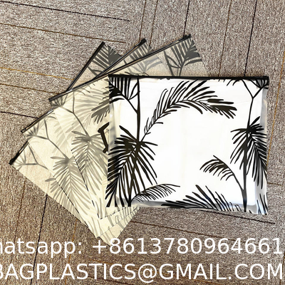 Custom Printed Logo Frosted Plastic Bag Clothes Zip Lock Self Sealing Bag Clothing Packaging Frosted Zipper Bags