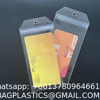 Custom Own Logo Hanging Design Resealable Ziplock Plastic PVC Bags Portable Waterproof Phone Pouch With Zipper
