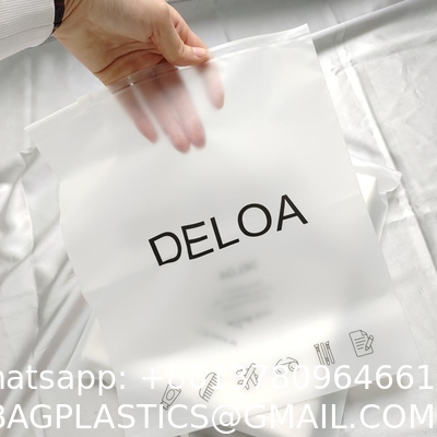 Custom Logo Resealable Frosted Zip Lock Bag Dress Cosmetics Wig Swimsuit Packaging Bag Zipper Bags For Cloth