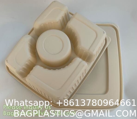 Takeout Takeaway Good Eco Sugarcane 800ml Lunch Box Clamshell Disposable Biodegradable Food Containers With Custom Logo