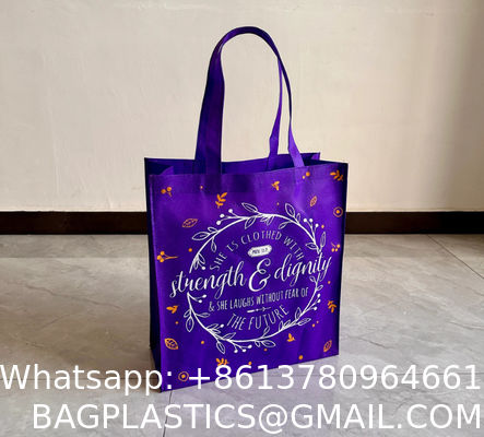 Reusable Grocery Bags Large Non Woven Shopping Bags Foldable Portable Tote Custom Eco-Friendly Tote Bag With Logo Printing Fashionable Handled Non-Woven Advertising Packing Gift Use
