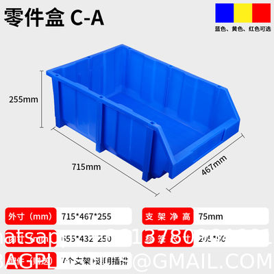 Stackable Warehouse Storage Crates Plastic Shelf Bin Boxes For Part Bins Heavy Duty Industrial Tool Part Storage Bin Stackable Plastic Bins Wall Mounted Warehouse Shelf Screw Bins