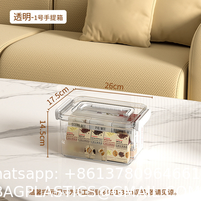 Recyclable container Transparent Storage Box Household Plastic Storage Box Books Snacks Clothes Large Box Toy Storage Lego Storage Box