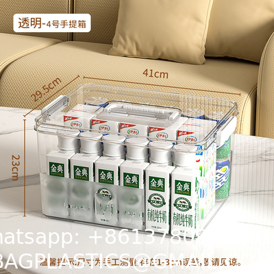 Recyclable container Transparent Storage Box Household Plastic Storage Box Books Snacks Clothes Large Box Toy Storage Lego Storage Box