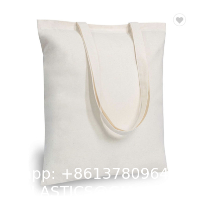 Sustainable Eco Friendly Custom Logo Shopping Handbag Eco-Friendly Reusable Groceries Tote 100% Natural Organic Cotton Canvas Bag