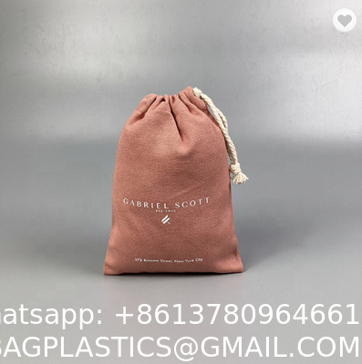 Multicolor Recyclable Cotton Produce Bags Drawstring Canvas Fabric Candy Bags OEM Pantone Color Printed Cotton Drawstring Pouch Draw String Gift Bag