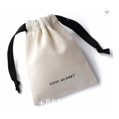 Multicolor Recyclable Cotton Produce Bags Drawstring Canvas Fabric Candy Bags OEM Pantone Color Printed Cotton Drawstring Pouch Draw String Gift Bag