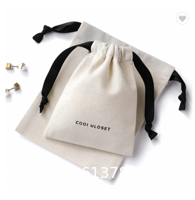 Multicolor Recyclable Cotton Produce Bags Drawstring Canvas Fabric Candy Bags OEM Pantone Color Printed Cotton Drawstring Pouch Draw String Gift Bag