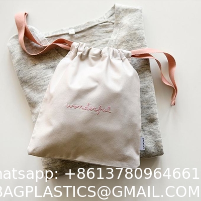 Multicolor Recyclable Cotton Produce Bags Drawstring Canvas Fabric Candy Bags OEM Pantone Color Printed Cotton Drawstring Pouch Draw String Gift Bag