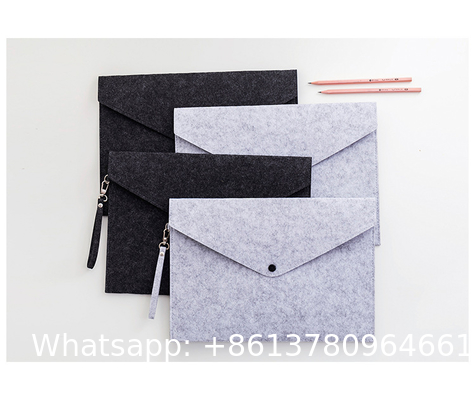 File Folders- Felt Folder Expanding File Folder Paper Envelope A4 Folders With Lanyard Felt file bag simple office data file bag storage bag storage bag student stationery bag folder