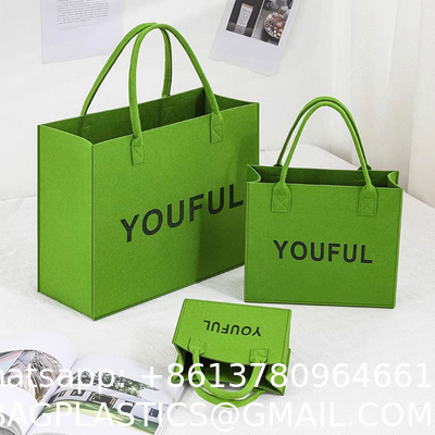 Shopping Felt Bag With Handles Grocery Tote Bags For Grocery Shopping Travel Study Gym Lunch Bag Commuter Handbags Book Storage Bags Eco-Friendly Bags