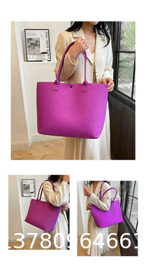 Wholesale Fashion Felt Handbags Custom Logo Colorful Felt Shopping Gift Bag Felt Tote Bag Custom Logo Eco-Friendly Casual Large Capacity Felt Tote Women Felt Bag Handbags Wool Felt Shopping Bag