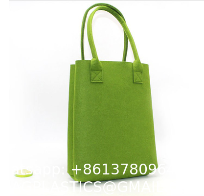 Cosmetic Bag Multi-Pocket Handbag Cartoon Felt Bag With Logo Fashionable Splicing Colors Accept Custom Logo Gift Tote Bag Felt Clothes Shopping Korean Fashion Bags