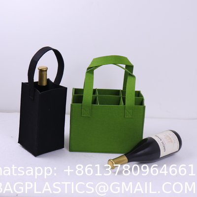 Cosmetic Bag Multi-Pocket Handbag Cartoon Felt Bag With Logo Fashionable Splicing Colors Accept Custom Logo Gift Tote Bag Felt Clothes Shopping Korean Fashion Bags