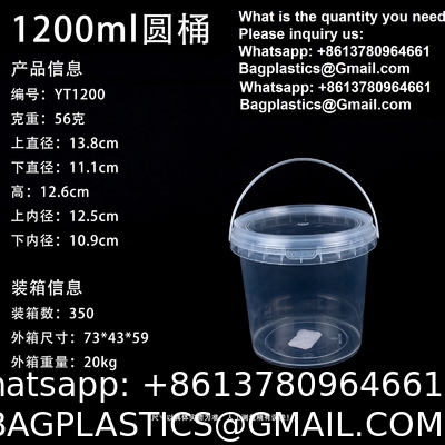 Pail With Handle, Plastic Cup, Plastic Bowl, Plastic Container, Plastic Pail, Plastic Container, Deli Container, Paint Pail