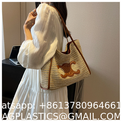 Women Small Straw Bags Summer Beach Tote Bag Handmade Woven Hobo Purse Handbag Customized New Arrival Hand Made Natural Straw Raffia Blue Striped Crochet Beach Bag Crochet Bags Custom Order