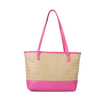 Hand-woven Beach Bag Raffia Crochet Messenger Shoulder Bag Summer Vacation Straw Bag Manufacturers Natural Straw Paper Tote Bag Women Open Fashionable Raffia Crochet Handbags for Beach with Custom