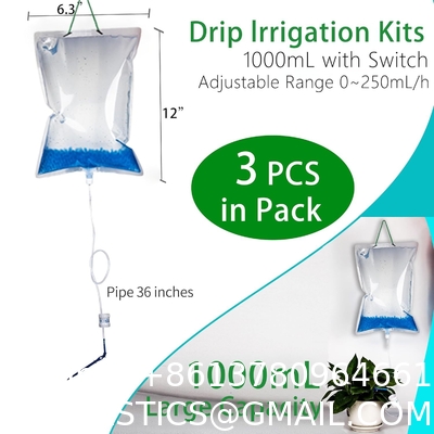 Self Watering System For Plants While Away On Vacation, Plant IV Water Bag, Indoor Plant Watering System Device, 30 Days Automatic Plant Waterer Drip Irrigation Kit For Potted Plants