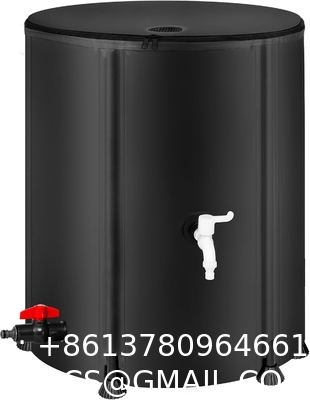 Collapsible Rain Barrel Water Storage Containers-53 Gallon Portable Rainwater Collect System Water Tank To Collect Rainwater From Gutter Downspout Water Catcher With Spigots,Filter＆Overflow Kits