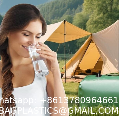sustainable Hot Selling Large Capacity 1000-Liter Portable Green PVC Water Storage Bladder Foldable Outdoor Camping Furniture Water Tank Use