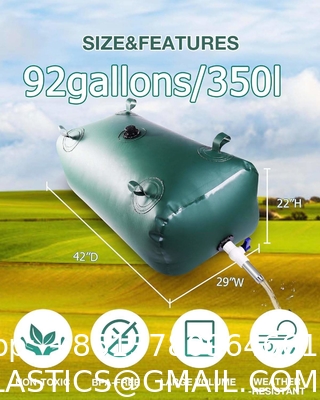 sustainable Hot Selling Large Capacity 1000-Liter Portable Green PVC Water Storage Bladder Foldable Outdoor Camping Furniture Water Tank Use