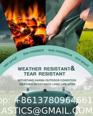 sustainable Hot Selling Large Capacity 1000-Liter Portable Green PVC Water Storage Bladder Foldable Outdoor Camping Furniture Water Tank Use