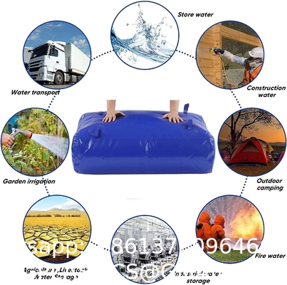 Water Bladder Storage Containers, Foldable Portable Water Tank Large Capacity Soft Water Bag, Drought Resistance, Fire Prevention, Emergency Water