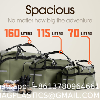 Large Waterproof Duffel Bag Rolltop Dry Backpack Duffle Bags For Kayaking, Rafting, Boating, Swimming, Camping, Travel, Gym, Beach, 60L/80L