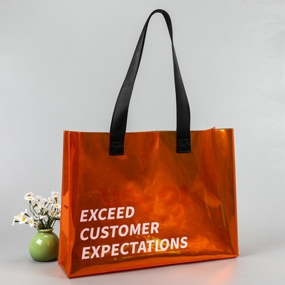 hologram holographic shiny fashion sustainable Waterproof Beach Bags Women Clear Iridescent Tote Bag Cosmetic Pouch For Phone Travel Beach Pool Essentials