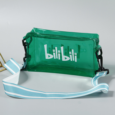 Recycled Recyclable Hot Sale Customized Logo and Size Clear Transparent Holographic PVC Gift Iridescent Tote Bag Hologram TPU Laser Shopping Handle Bag