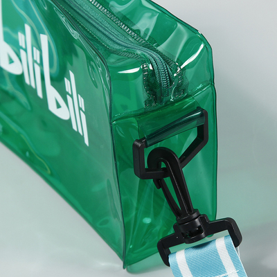 Recycled Recyclable Hot Sale Customized Logo and Size Clear Transparent Holographic PVC Gift Iridescent Tote Bag Hologram TPU Laser Shopping Handle Bag