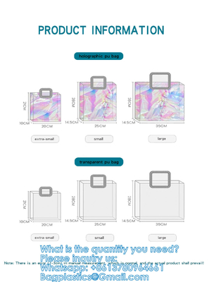 Eco-Friendly Waterproof Convenience Laser Pvc Beach Tote Bag Tote Pvc Bag Customizable Purses Ladies Transparent Jelly Tote Handbags Women PVC Hand Bags
