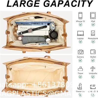 Sustainable Recyclable Tote Bag For Women, TPU Waterproof And Tyvek Paper Material Casual Shoulder Bag Handbag For Work, Travel, Gym