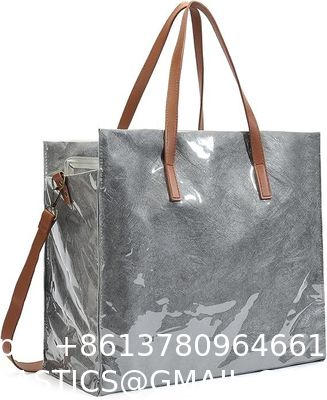 Sustainable Recyclable Tote Bag For Women, TPU Waterproof And Tyvek Paper Material Casual Shoulder Bag Handbag For Work, Travel, Gym