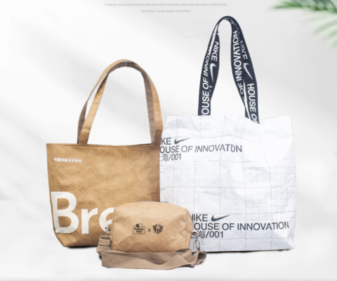 Grocery Bag, Tear Resistant Paper Tote Bag Custom Logo Size Printed Eco Friendly Cloth Tyvek Paper Reusable Organic Tote Bag Grocery Cotton Shopping Bags