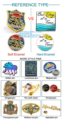 Factory Custom School/Club/Organization Commemorative Enamel Badge Soft Lapel Pin Personalized Custom Metal Epoxy Enamel Pin Lapel Pin Companies Logos Souvenir Name Tag Badge Pins Metal Suit Coat Pin