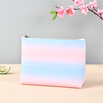 purse wallet, sustainable recyclable Transparent Hologram Cosmetic Bag Shiny Makeup Bag Clutch Handbag Waterproof Travel Wash Bag Toiletry Bag