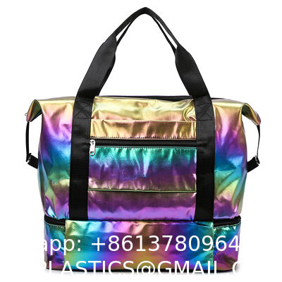 Colorful Unicorn Rainbow Tote Bag For Women, Large Shoulder Foldable Reusable Grocery Handbag For Shopping Picnic
