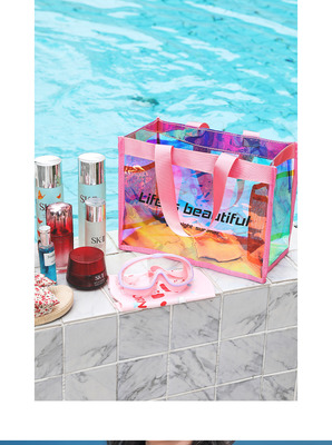 Holographic Makeup Bag Holographic Iridescent Cosmetic Bags With Zipper Travel Iridescent Makeup Bags Portable Holographic Bag Iridescent Holographic Bag For Makeup Tools Organizer