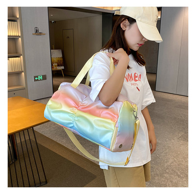 Travel Duffle Bag, Waterproof Sport Tote Gym Bag For Women Men, Overnight Weekender Carry On Bag With Wet Pocket