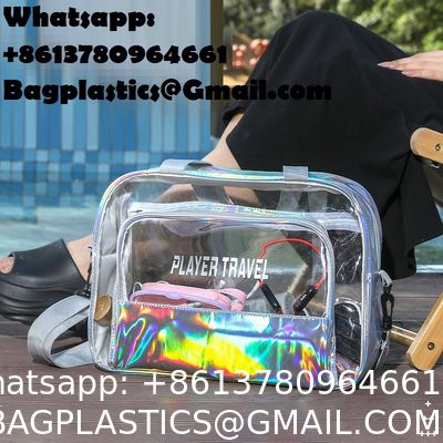 Magic Pouch Cute Clear Iridescent Holographic Makeup Bag Toiletry Cosmetic Bag Gifts For Women Girls Teens Friends Bachelorette Rainbow Waterproof