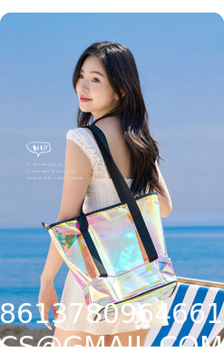 Magic Pouch Cute Clear Iridescent Holographic Makeup Bag Toiletry Cosmetic Bag Gifts For Women Girls Teens Friends Bachelorette Rainbow Waterproof