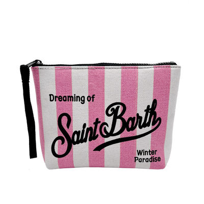 Wholesale Custom Logo Straw Clutch Makeup Bag With Zipper Durable Logo Pattern Flat Bag For Outdoor Activities Evening Clutch Bags for Women