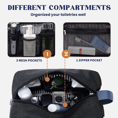 Sustainable Travel Toiletry Bag - Large Toiletry Bag For Men, Water Resistant Skincare Bag, Travel Bag For Toiletries