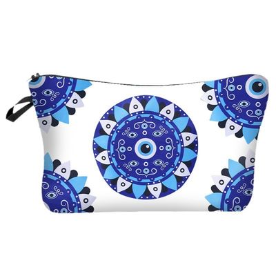 Manufacturers Wholesale Printed Devil Eye Cosmetic Bag High Quality Waterproof Portable Storage Ladies Large Capacity Clutch Bag