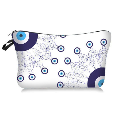 Manufacturers Wholesale Printed Devil Eye Cosmetic Bag High Quality Waterproof Portable Storage Ladies Large Capacity Clutch Bag