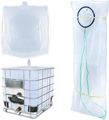 IBC Tote Cover,IBC Water Storage Tank Liner Bag For 275 Gallon,20c Thickness Clear Protective Liner Bags,Protection Accessories For 1000L Rain Catcher Barrel(Only Lining Bag)