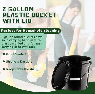 Gallon Bucket With Lid And Handle, Large Plastic Storage Paint Pail Brine, Fermenting For Beer, Wine Or Any Other Fermented Beverage Liter Round Plastic Bucket Thickened and Covered for Paint Engine