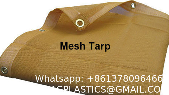 Wholesale HDPE Mono Green Agriculture Shade Tarps UV Treated Windbreaker Dump Truck Mesh For Outdoor Use Plain Style Mesh Tarp with Grommets, Resistant Garden Sun Shade Netting with Taped Edge