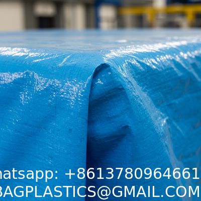 Manufacturer PE Tarpaulin Cover Waterproof Outdoor Plastic Fish Pond Fabric Hay Cover Plain PE Tarpaulin For Car Use Heavy Duty Tarp 8x10FT,5 Mil-Multipurpose Waterproof Poly Tarpaulin with Reinforced